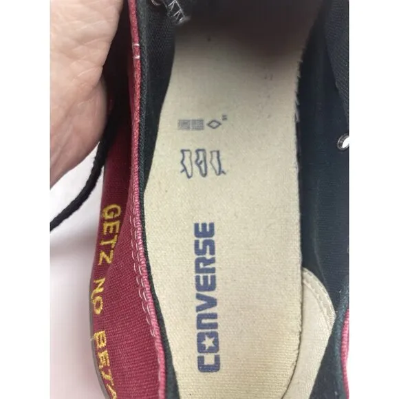 Converse All Star Mens Converse Sneakers M12 W14 Burgundy Black Getz No Beta