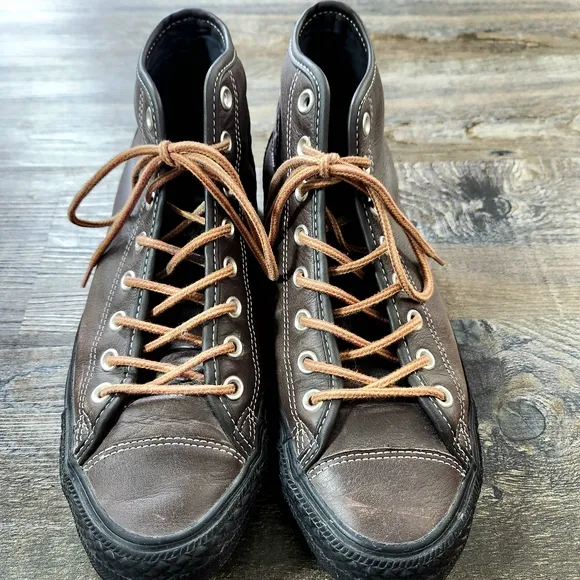 Converse All Star Thinsulate Brown Leather High-Top Sneakers, Men's 9.5