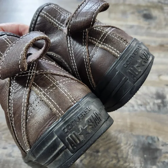 Converse All Star Thinsulate Brown Leather High-Top Sneakers, Men's 9.5