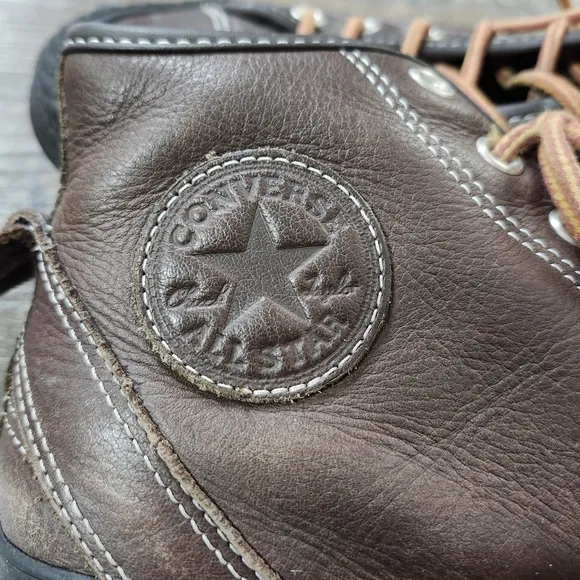 Converse All Star Thinsulate Brown Leather High-Top Sneakers, Men's 9.5