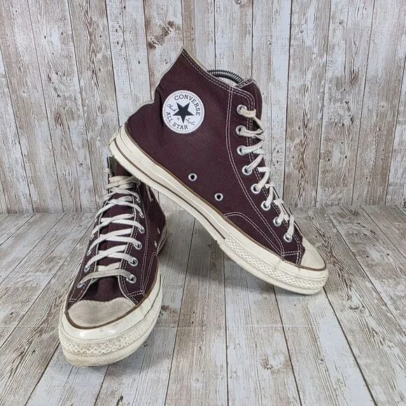 Converse Chuck 70 Hi Brown Canvas Vintage Style Sneakers Men's Size 10.5‎