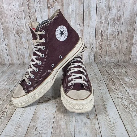 Converse Chuck 70 Hi Brown Canvas Vintage Style Sneakers Men's Size 10.5‎