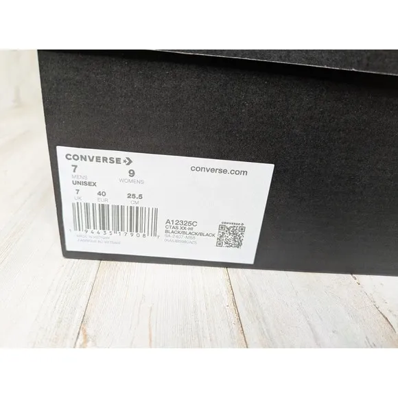 Converse Chuck Taylor All Star XX Hi Black Womens Boots Knee High Size 9 A12325C