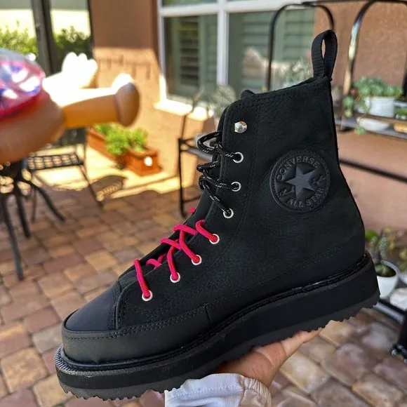 Converse Chuck Taylor Crafted Boot Black Prime Pink 173213C