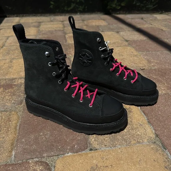 Converse Chuck Taylor Crafted Boot Black Prime Pink 173213C