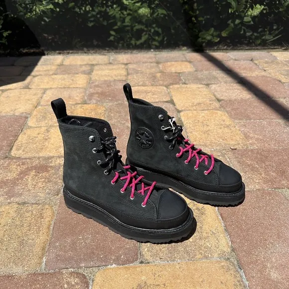 Converse Chuck Taylor Crafted Boot Black Prime Pink 173213C