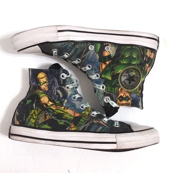 Converse CTAS DC Comics Green Arrow Hi Top Sneakers Unisex Men's US 6, Women's 8