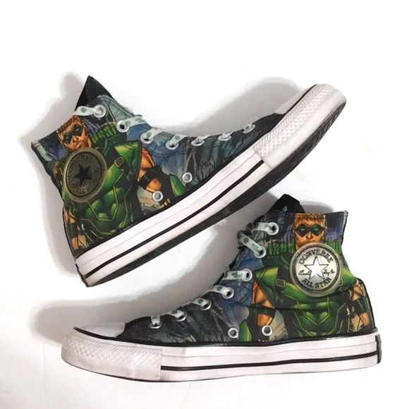 Converse CTAS DC Comics Green Arrow Hi Top Sneakers Unisex Men's US 6, Women's 8