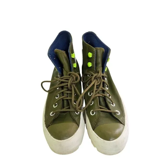 Converse CTAS Moss Olive Gortex Lug Sole Leather Sneakers Size 7.5 568764C
