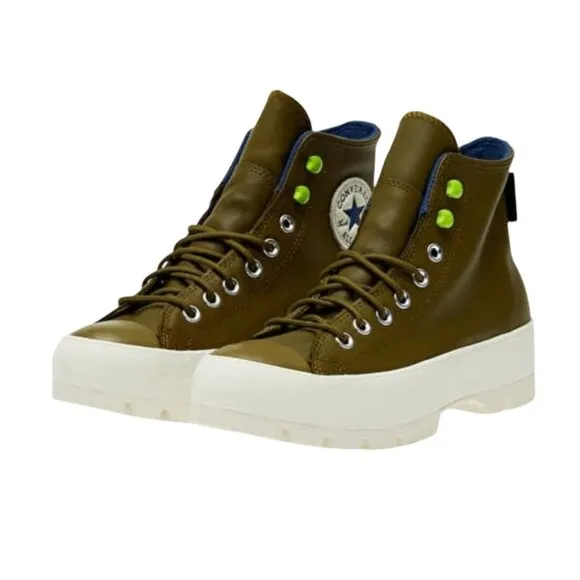 Converse CTAS Moss Olive Gortex Lug Sole Leather Sneakers Size 7.5 568764C