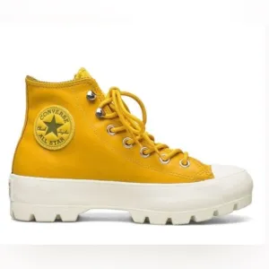 Converse mustard Yellow gore-Tex lug sole High-Top Sneakers size 6