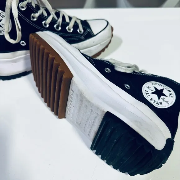 Converse Run Star Hike Canvas Platform Hi Top Chunky Sole   Sneakers 166800C