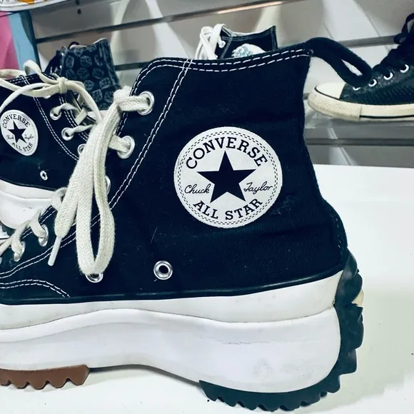 Converse Run Star Hike Canvas Platform Hi Top Chunky Sole   Sneakers 166800C