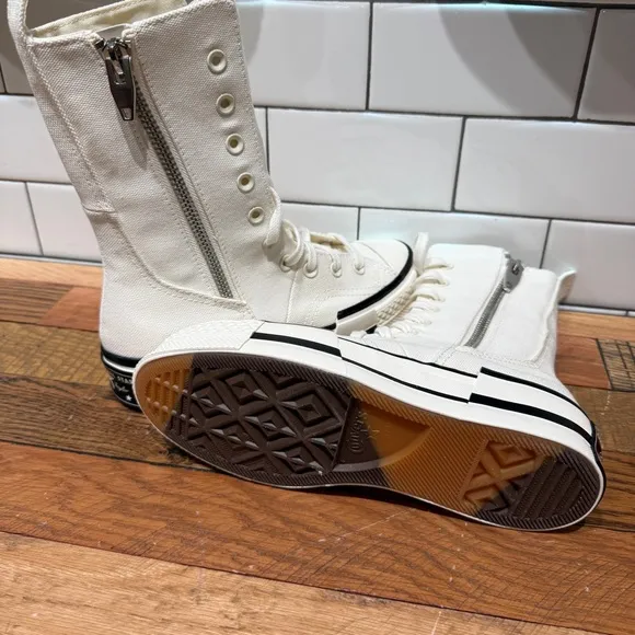Converse White High-Top Platform Sneakers