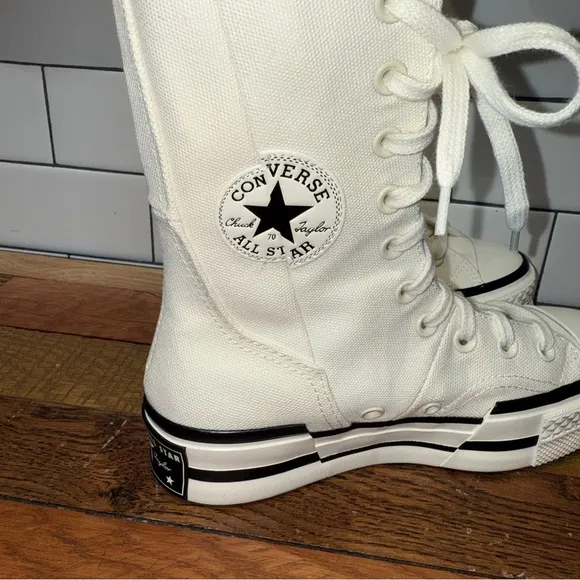 Converse White High-Top Platform Sneakers
