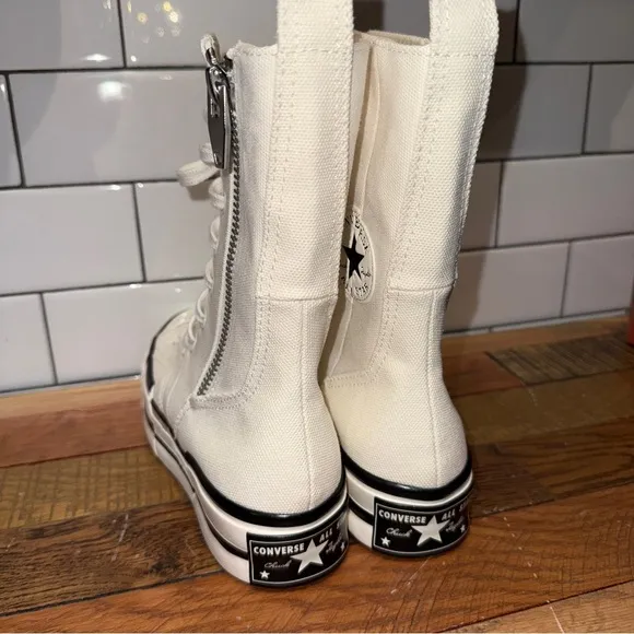 Converse White High-Top Platform Sneakers