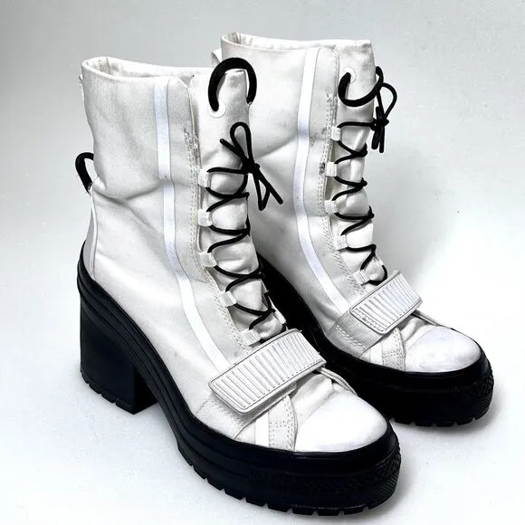 Converse Women's Chuck Taylor All Star Platform Heel Boot US 8.5 White GR 82 XX