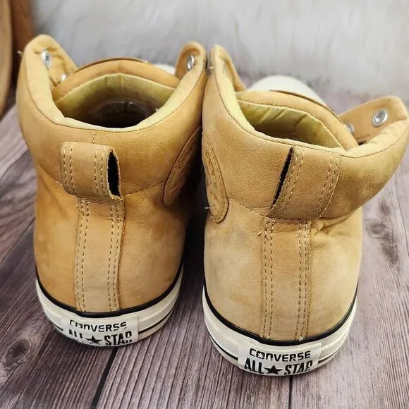 Converse Chuck Taylor All Star Tan Suede Mid Top Lace-up Sneakers 148585 Sz 12
