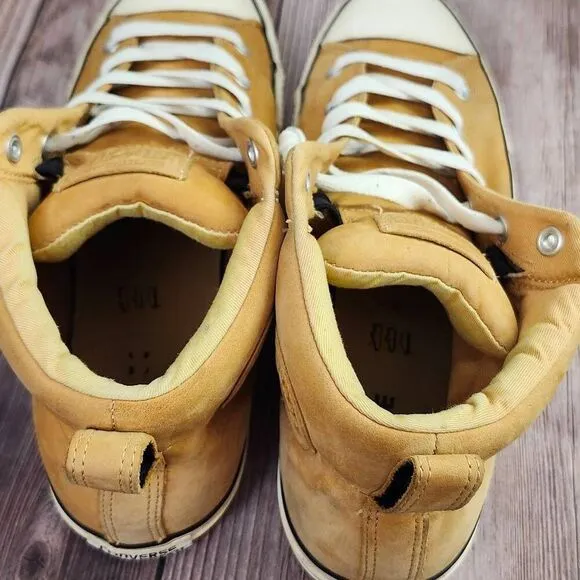 Converse Chuck Taylor All Star Tan Suede Mid Top Lace-up Sneakers 148585 Sz 12