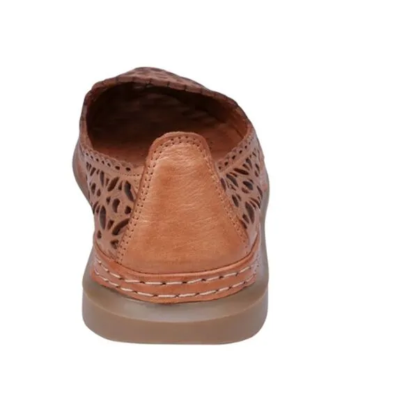 Cools Women's Tumi Perforated Leather Flats in Tan New Size 38 EU / 7.5