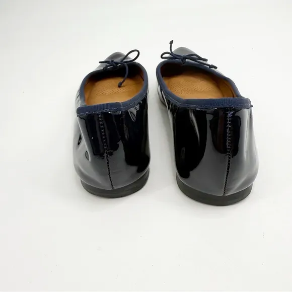 Corso Como Blue Patent Leather Pointed Toe Recital Bow Slip On Flats Size 9M