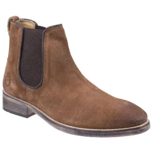 Cotswold Mens Corsham Town Leather Pull On Casual Chelsea Ankle Boots / Camel