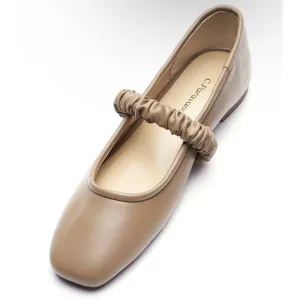 C.Paravano Womens Mary Jane Shoes Flats Ballet US Sz 11.5 (EU 42), Camel