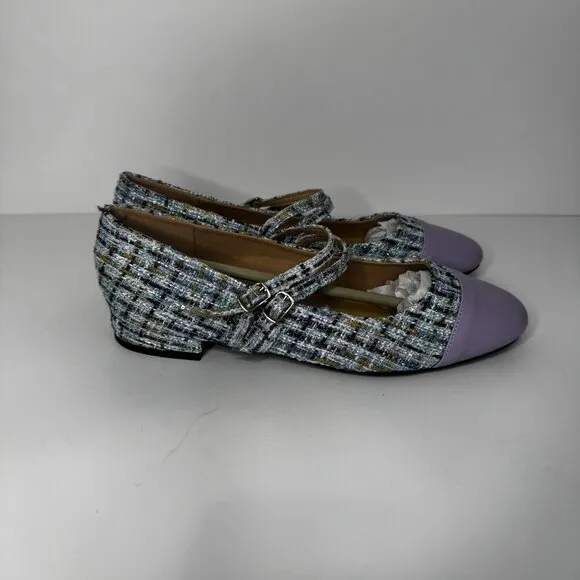C.Paravano Women's Round Toe Ballet Flats with Strap Size 7