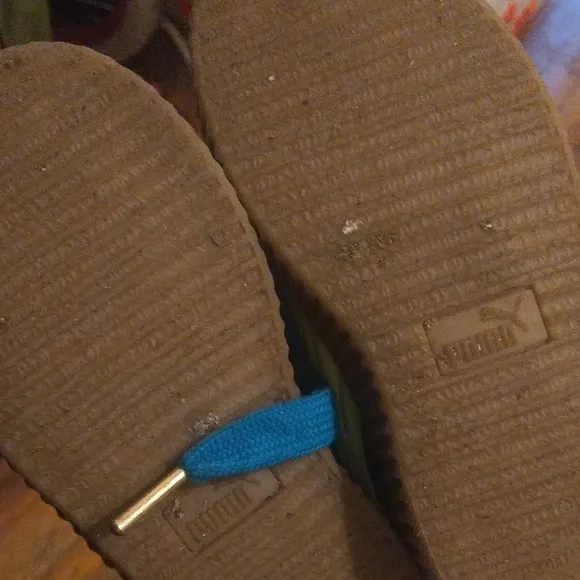 Creepy Phatty PS Puma X FENTY : Speed Blue and Lime Pow Suede Sneakers - Kids