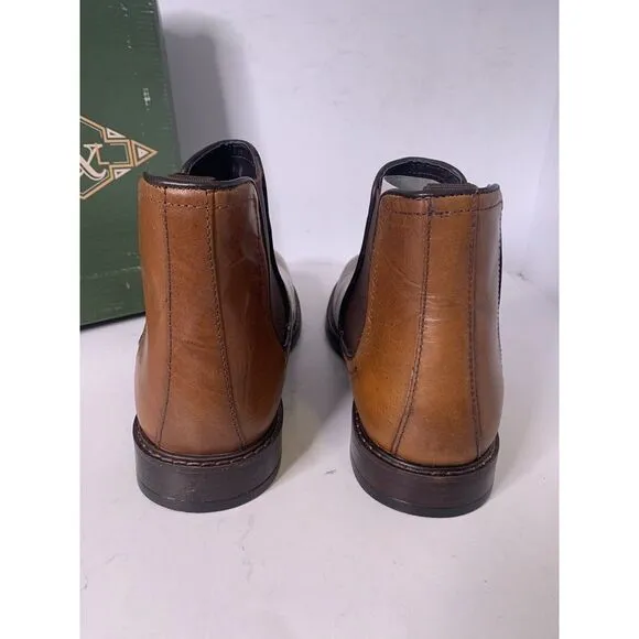 Curt &amp; Larson Mens Chelsea Size 10M Man‎ made Upper Pull On Style Brown NIB