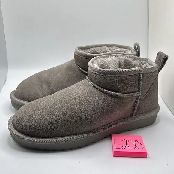 CUSHIONAIRE Women's pull on boot 8.5 GRAY