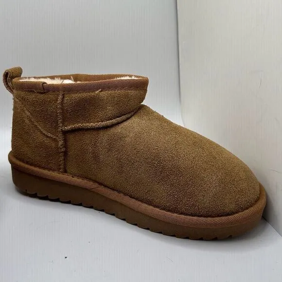 CUSHIONAIRE Women's pull on boot 6 CHESTNUT