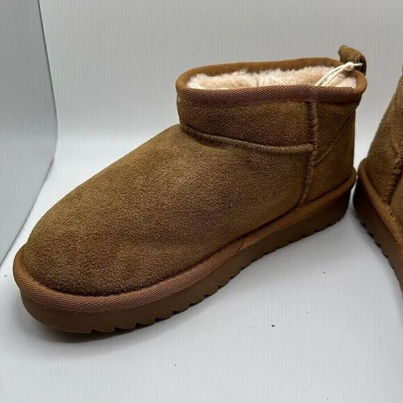 CUSHIONAIRE Women's pull on boot 6 CHESTNUT