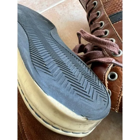 Cycleur‎ de luxe brown Leather sneakers men size 40