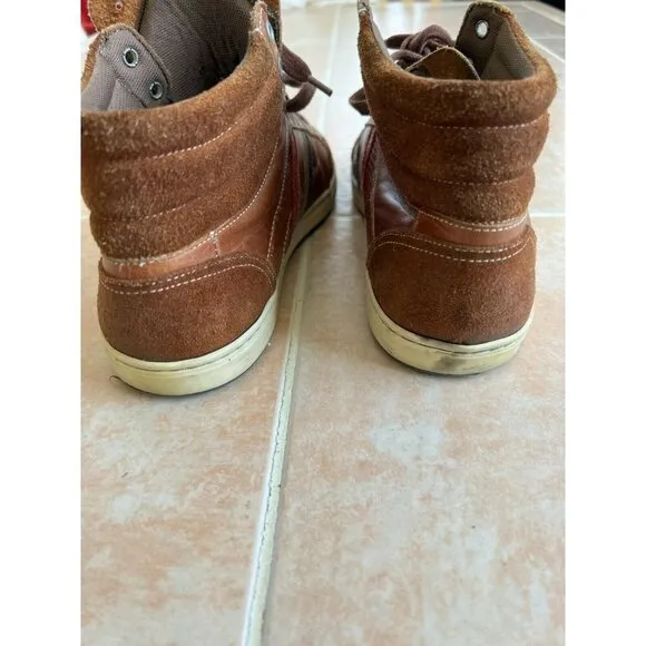 Cycleur‎ de luxe brown Leather sneakers men size 40