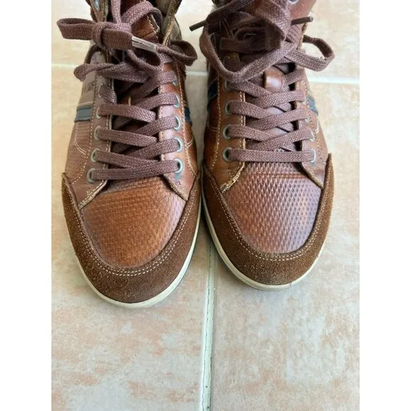Cycleur‎ de luxe brown Leather sneakers men size 40