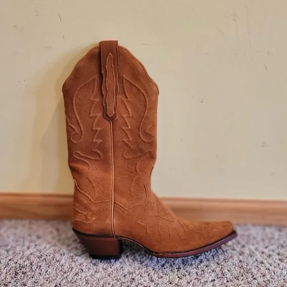 Dan Post Boots Women’s Size 9 Cowboy Western Leather Suede Brown Country Rustic