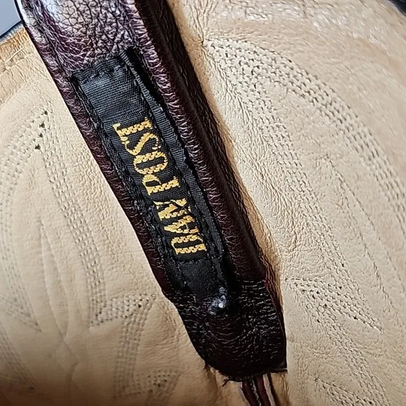 Dan Post Milwaukee BootWestern Cowboy Rodeo Ranch Pull-On Leather Burgandy 9 EW