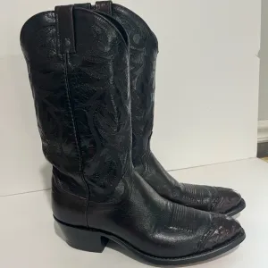 Dan Post Style 16682 Mens Maroon Leather Cowboy Western Pull On Boots Size 9 D