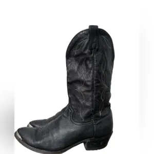 Dan POST Western Black Leather Cowboy Boots Sz.12 D