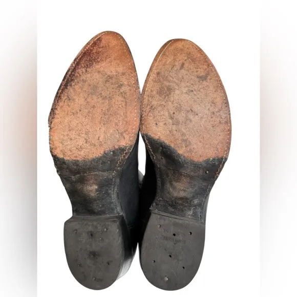 Dan POST Western Black Leather Cowboy Boots Sz.12 D