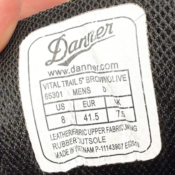 Danner Vital Trail 5” High Hiking Boots Olive Brown