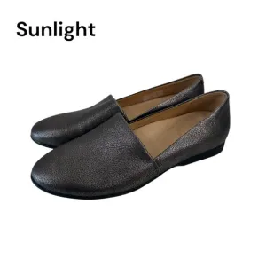 Dansko Larisa Womens Pewter Gray Metallic Leather Slip-On Loafers Size 36 Comfy