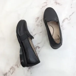 Dansko Loafer Women US 6 EUR 37 Black Low Top Slip On Flats Clog Shoe Farah
