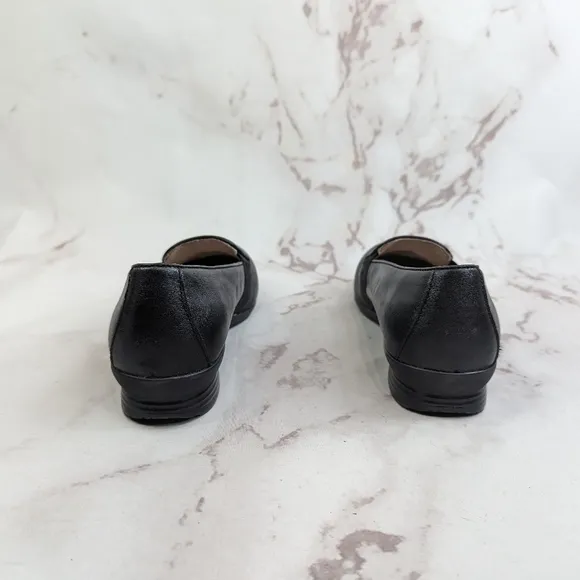 Dansko Loafer Women US 6 EUR 37 Black Low Top Slip On Flats Clog Shoe Farah