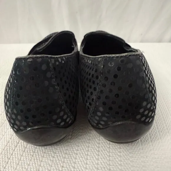 Dansko Shoes Womens Size 8 Oksana Loafers Black Leather Dot Comfort Slip On 38