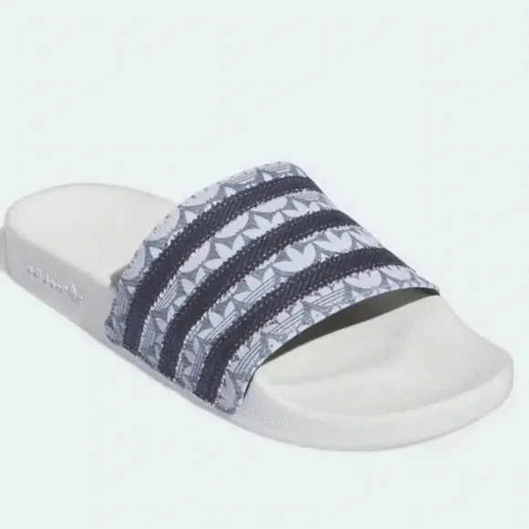 Denim stripe adilette sandals​
