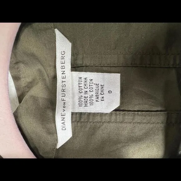 Diane Von Furstenberg Kaley Cotton Wrap Dress – Size 0 💚