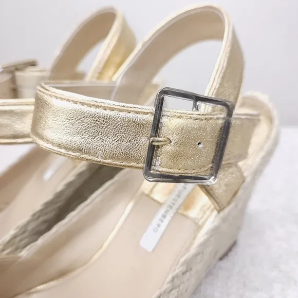 Diane Von Furstenberg Sudan Patent Leather Espadrille Wedge US 9.5 M