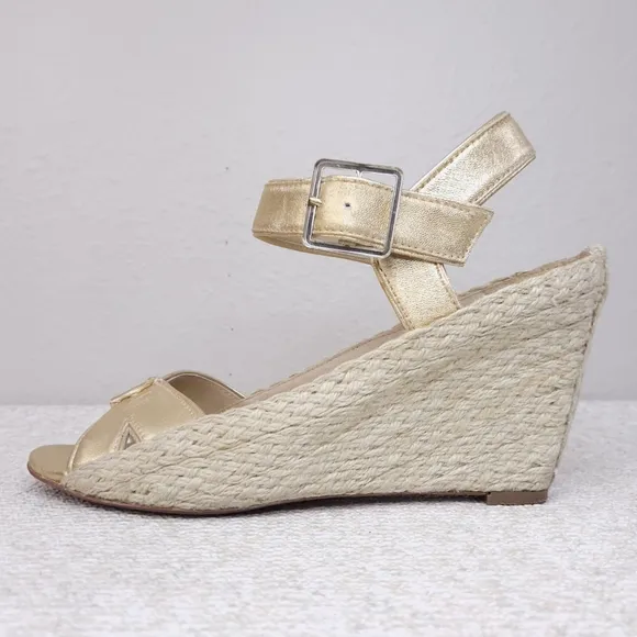 Diane Von Furstenberg Sudan Patent Leather Espadrille Wedge US 9.5 M